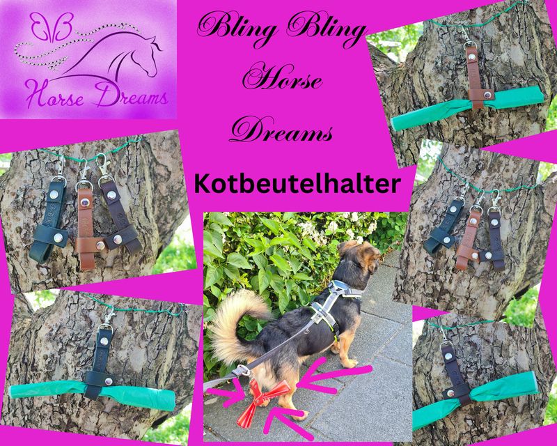 Kotbeutelhalter-Schlüsselanhänger Leder