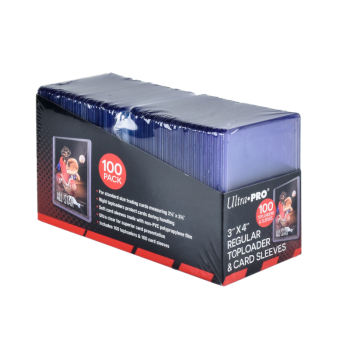 Ultra Pro - 3&quot; x 4&quot; Regular 100 Toploader &amp; 100 Card Sleeves