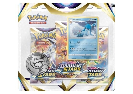 Blister de tres sobres Pokémon Brilliant Stars (Glaceon)