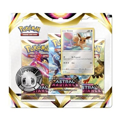 Blister de tres sobres Pokémon Astral Radiance (Eevee)