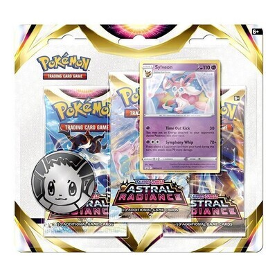 Blister de tres sobres Pokémon Astral Radiance (Sylveon)
