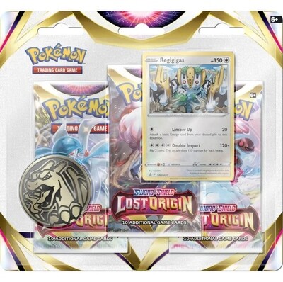 Blister de tres sobres Pokémon Lost Origin (Regigigas)