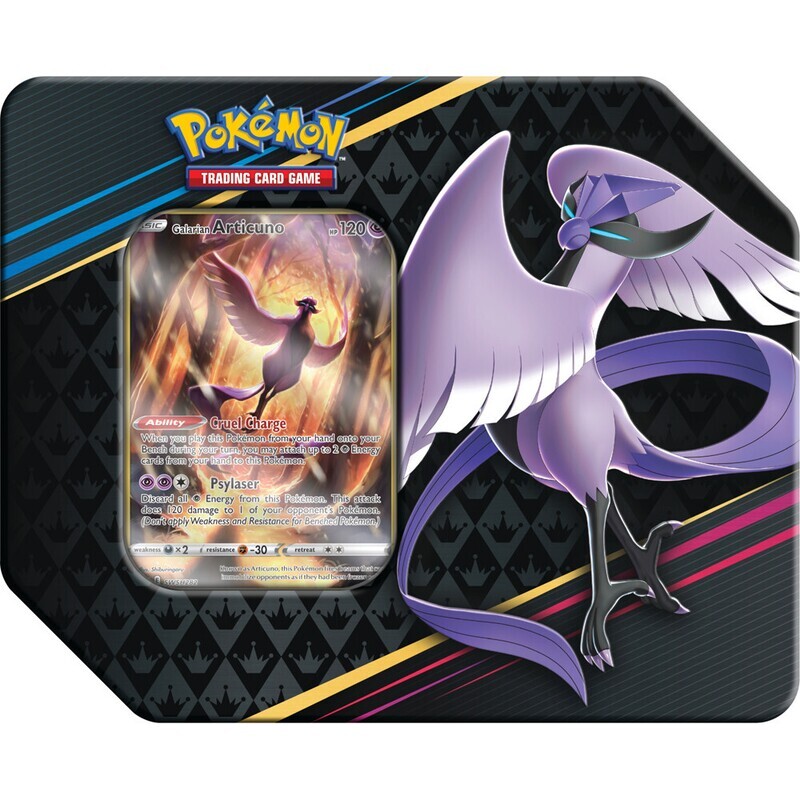 CROWN ZENITH SPECIAL ART 7&#39;&#39; TIN - Inglés, Diseño: Galarian Articuno