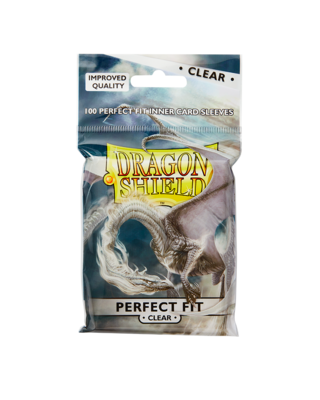 Dragon Shield Standard Perfect Fit Sleeves - Clear/Clear (100 Sleeves)
