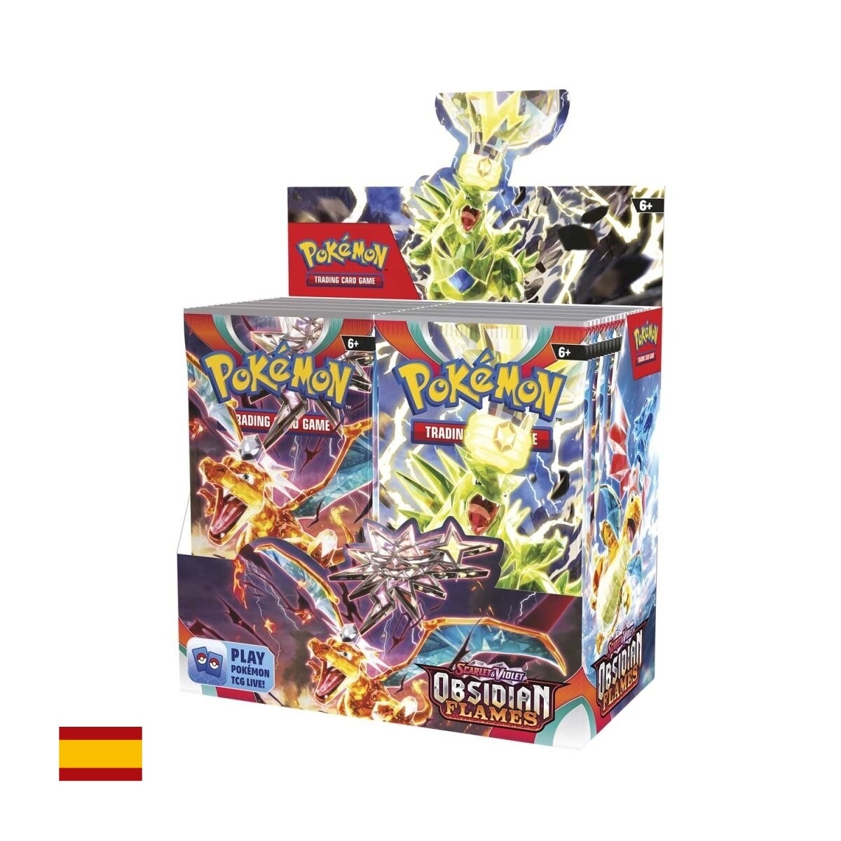 Caja de 36 sobres Pokémon Llamas Obsidianas - Español
