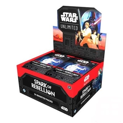 Caja 24 sobres Star Wars: Unlimited Spark of Rebellion y La Chispa de La Rebelión