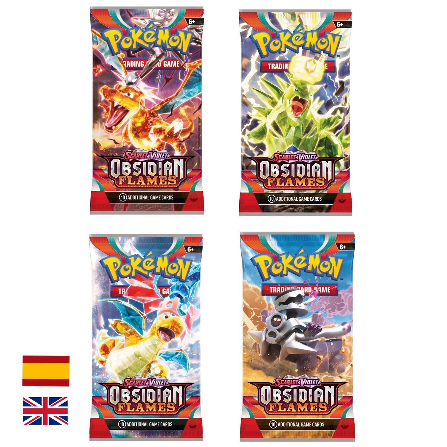 Sobres Pokémon Obsidian Flames y Llamas Obsidianas