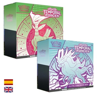 Elite Trainer Box Pokémon Temporal Forces y Fuerzas Temporales