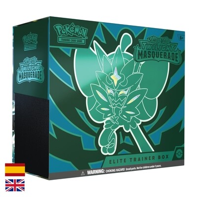 Elite Trainer Box Pokémon Twilight Masquerade y Mascarada Crepuscular