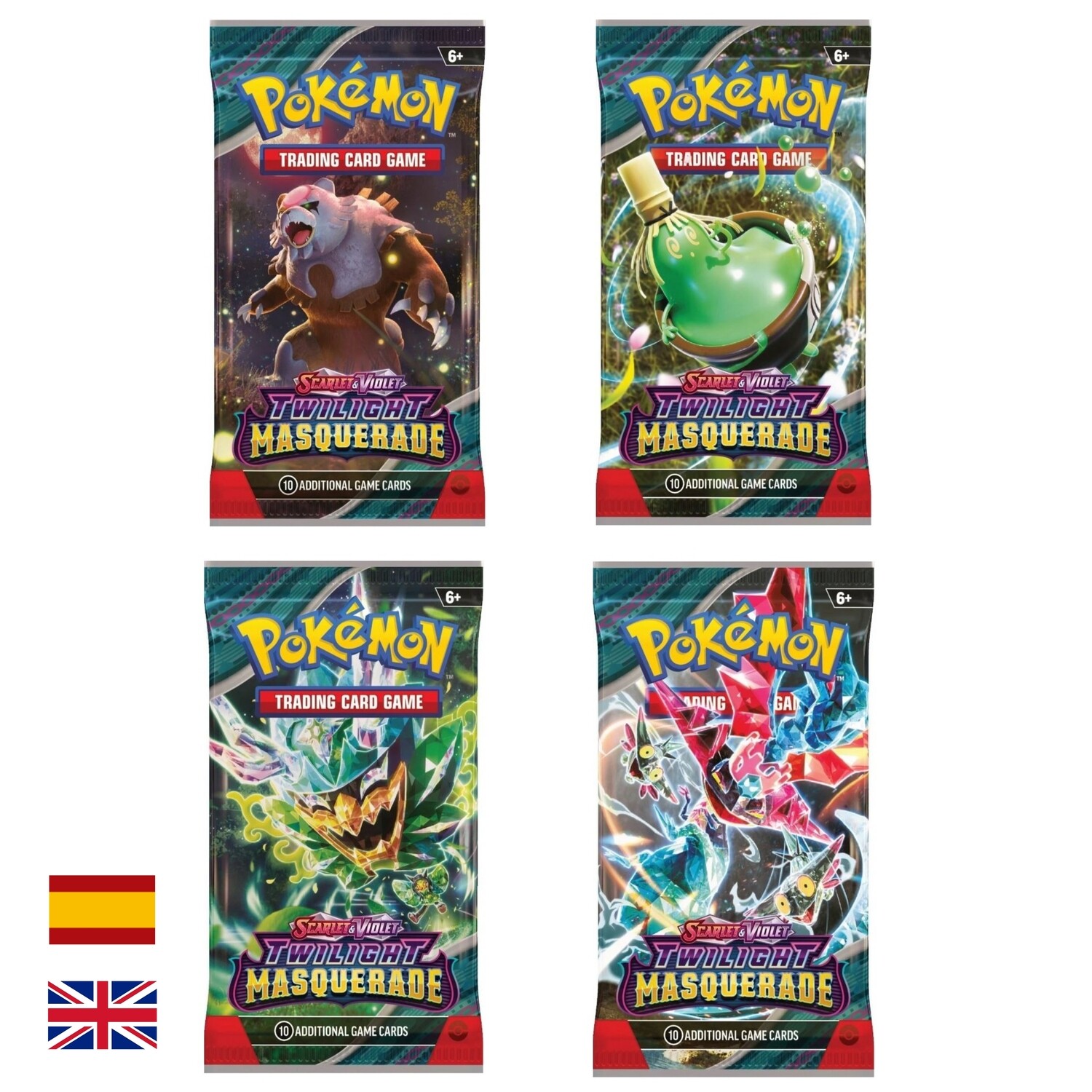 Sobres Pokémon Twilight Masquerade y Mascarada Crepuscular