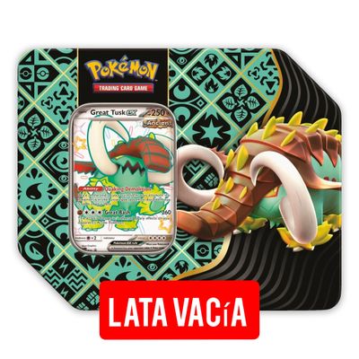 Lata Pokémon Paldean Fates Great Tusk *Lata vacía*