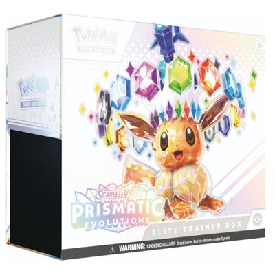 Caja de Entrenador de Elite Pokémon Prismatic Evolutions y Evoluciones Prismáticas