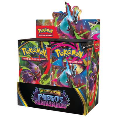 Caja 36 sobres Pokémon Fuegos Fantasmales y Phantasmal Flames 