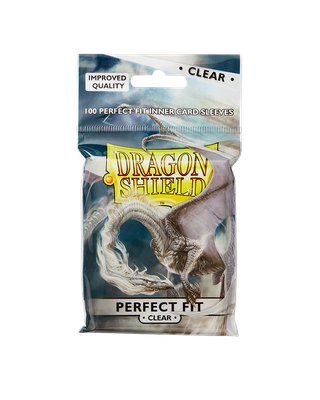Dragon Shield Standard Perfect Fit Sleeves - Clear/Clear (100 Sleeves)