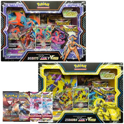 Colección Combate Deoxys VMAX y V‑ASTRO y Zeraora VMAX y V‑ASTRO
