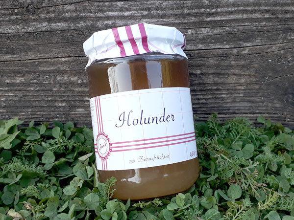 Holunderblüten Fruchtaufstrich aus unbehandelter Frucht