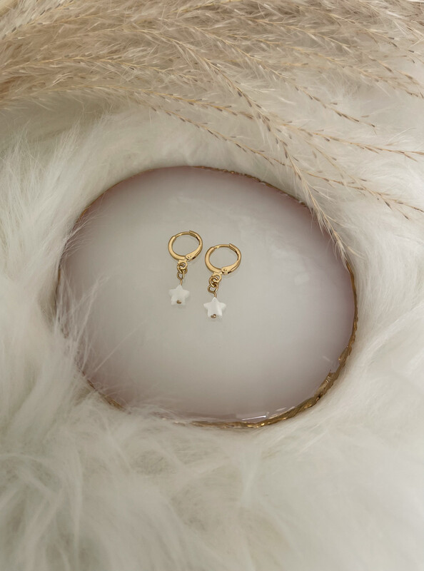 Mother of Pearl Gold Earrings