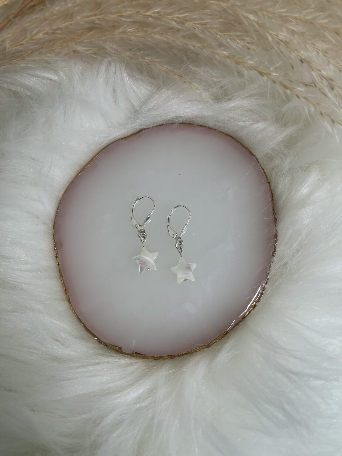 Mother of Pearl Silver Earrings