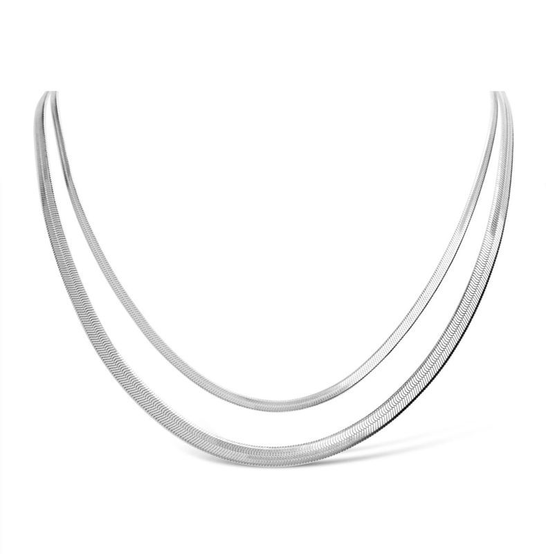 Herringbone Silver necklace