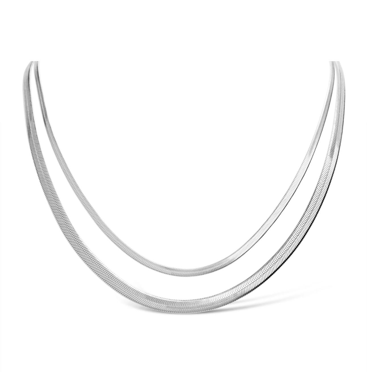 Herringbone Silver necklace