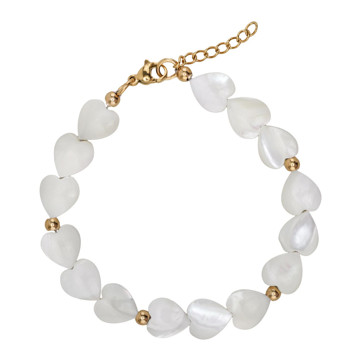 Hearts mother of pearls bracelet