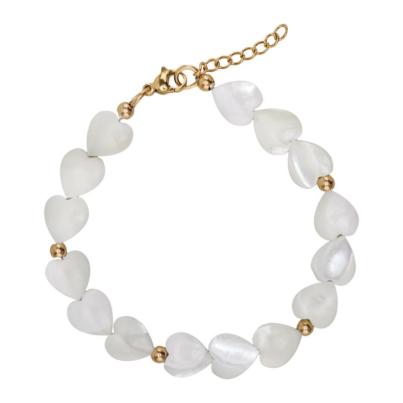 Hearts mother of pearls bracelet