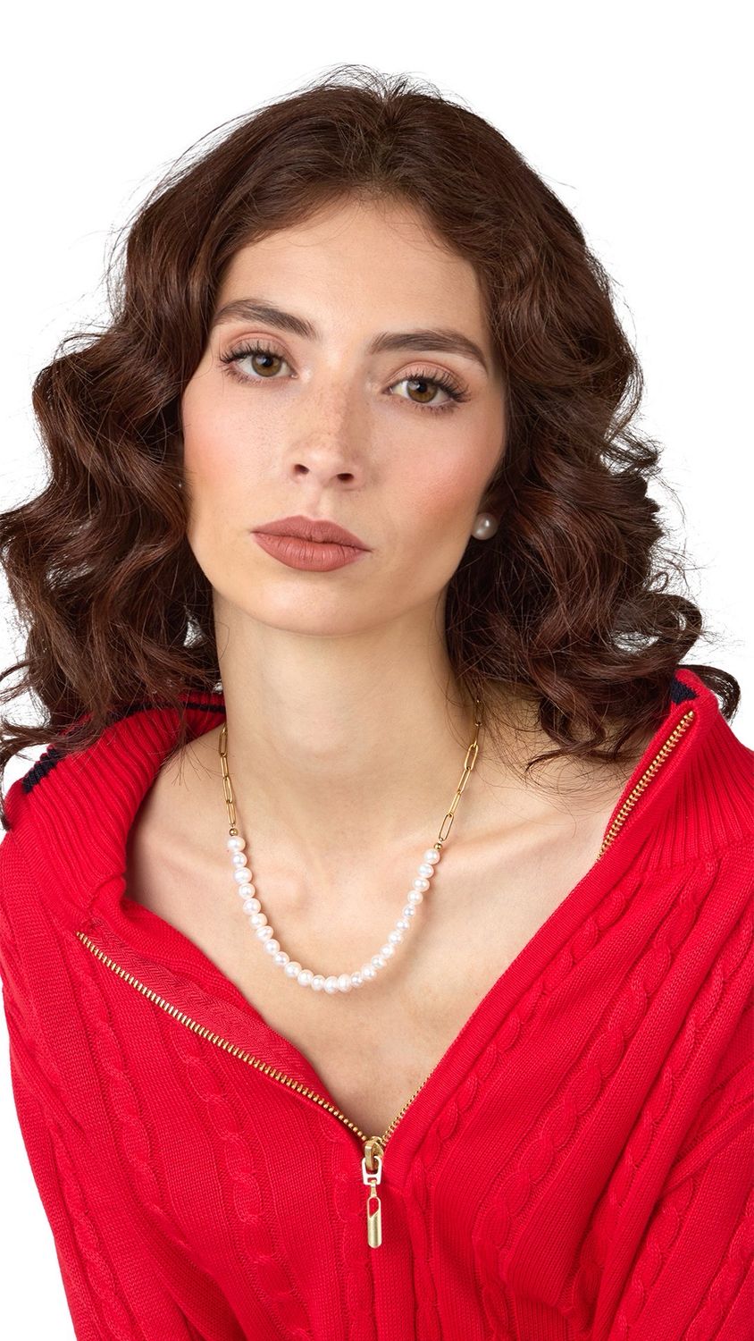 Amber pearls and gold Necklace