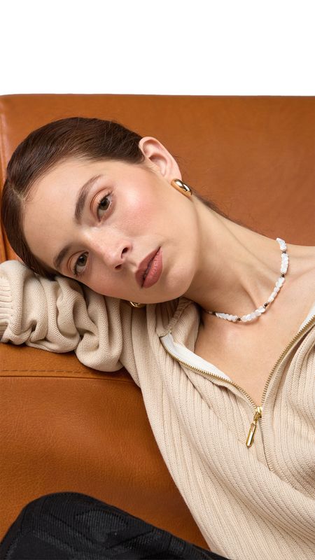 Margot heart mother of Pearl Necklace