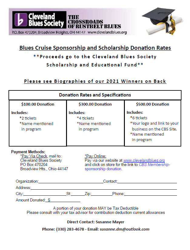 Blues Cruise Scholarship Donation