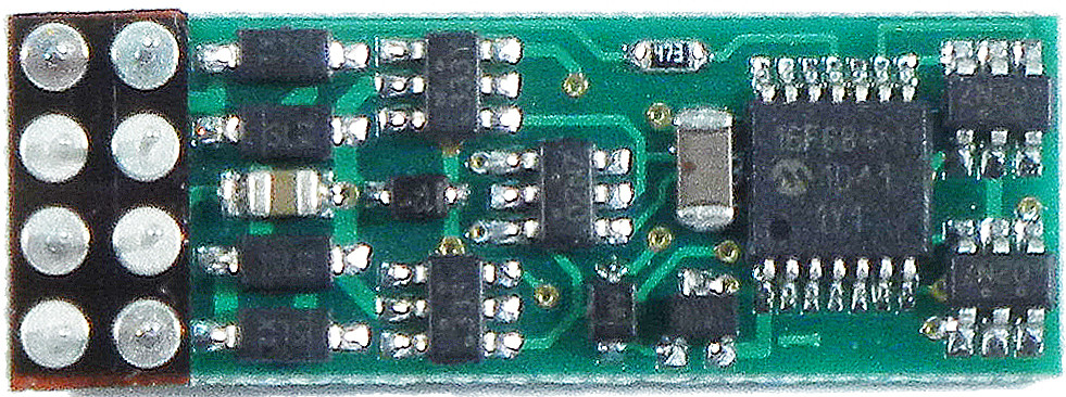 N14IP, plug in for ConCor N scale locos. 1 Amp, 4 function N14IP, plug in for ConCor N scale locos. 1 Amp, 4 function