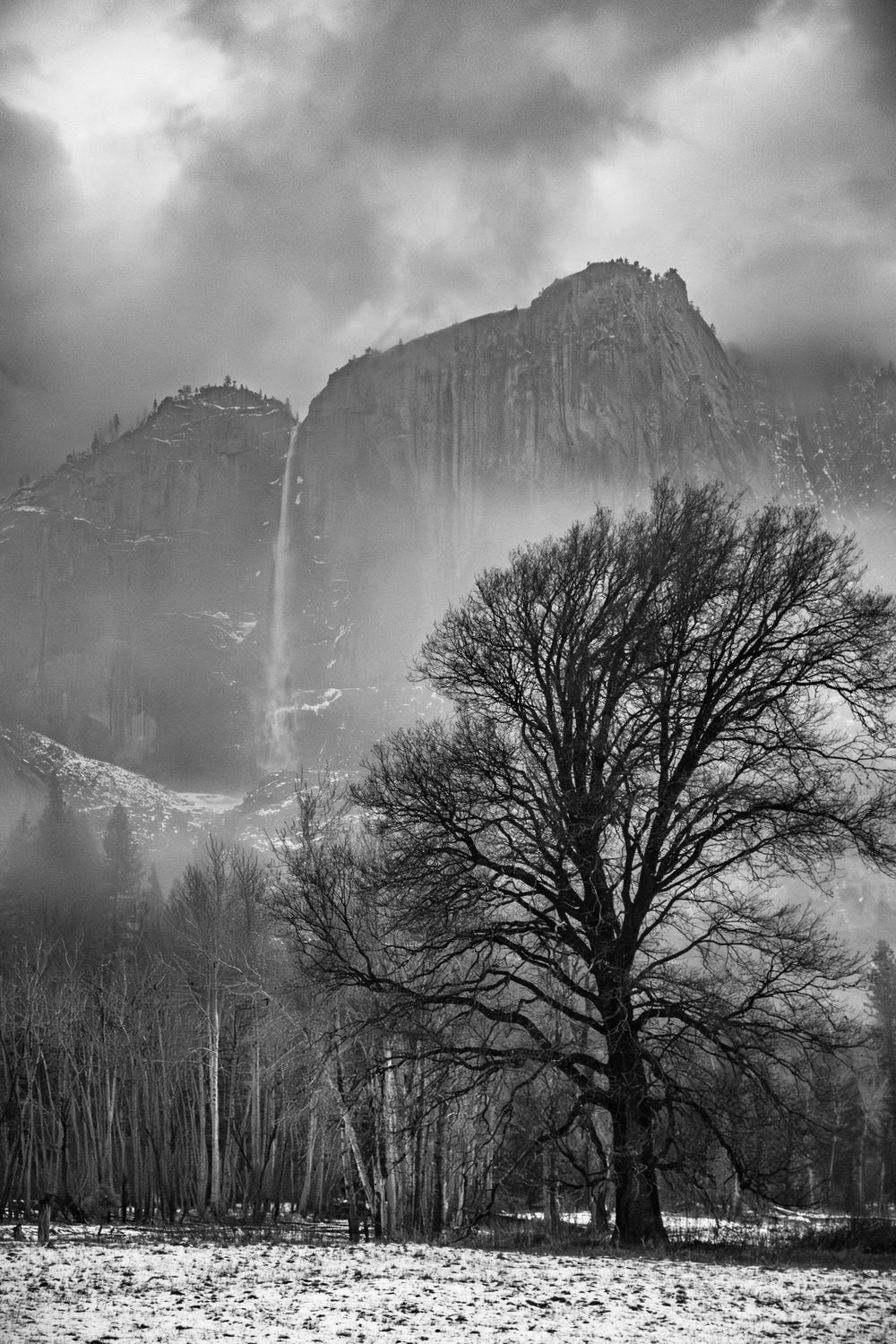 Yosemite Falls in Winter Storm #2