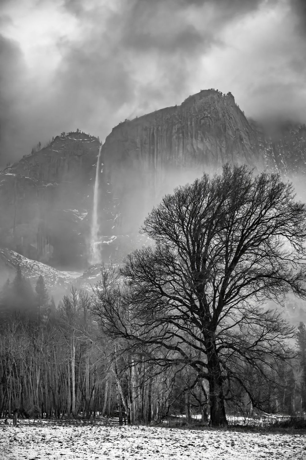 Yosemite Falls in Winter Storm #2
