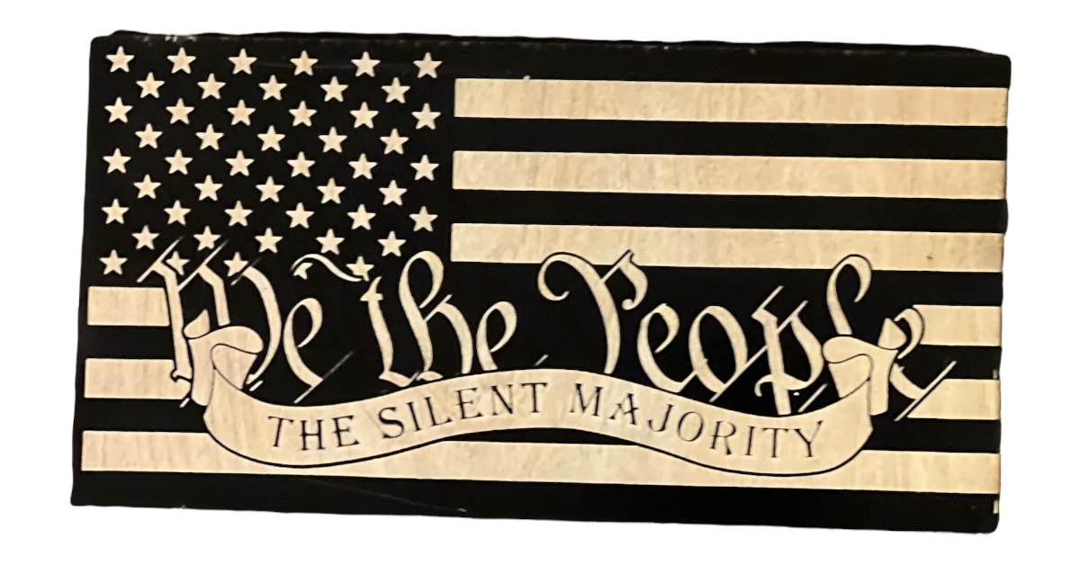 We The People The Silent Majority Flag (Black&White)