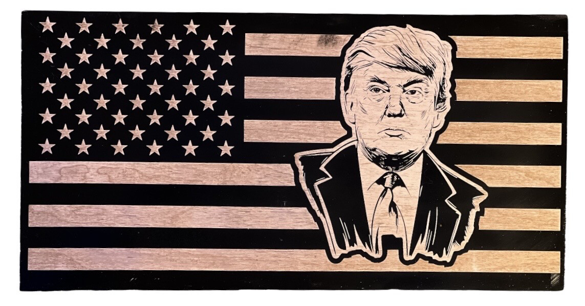 Trump Silhouette Flag