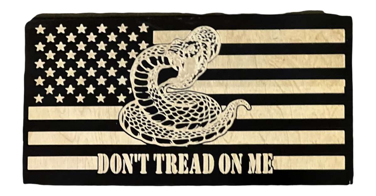 Don’t Tread On Me Snake Flag (black&white)