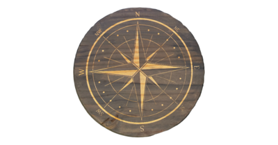 Compass Round Sign