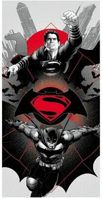 DC Comics Asciugamano da Spiaggia, Motivo Batman Vs Superman