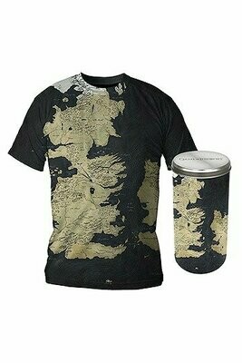 Game of Thrones T-Shirt Westeros Map Deluxe Edition taglia S