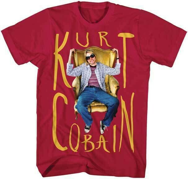 kurt cobain t shirt rossa - taglia L - live nation