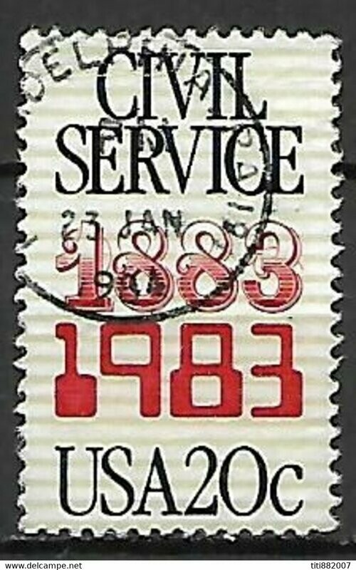Francobollo - Stati Uniti - Civil Service - 20 C - 1983 -  Usato
