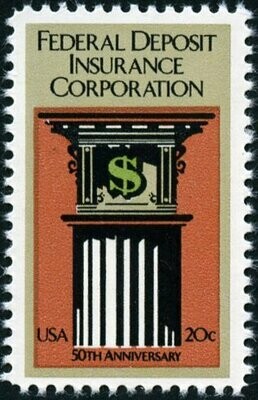 Francobollo - Stati Uniti -Federal Deposit Insurance Corp. 50th 20 C - 1984 - Usato