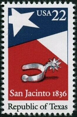 Francobollo Usato - USA 1986 - 150 years Texas State Flag and Silver Spur