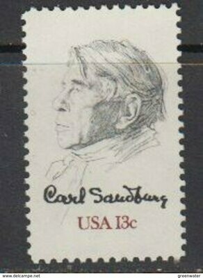 Francobollo - Stati Uniti - Carl Sandburg, by William A. Smith, 1952 - 13 C - 1978 - Usato