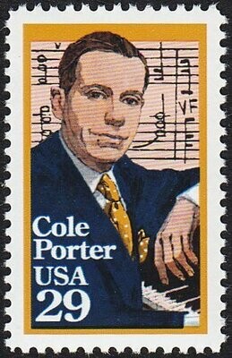 Francobollo - Stati Uniti - Cole Porter (1891-1964), Composer - 29 C - 1991 - Usato
