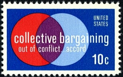 Francobollo - Stati Uniti - Collective Bargaining - 