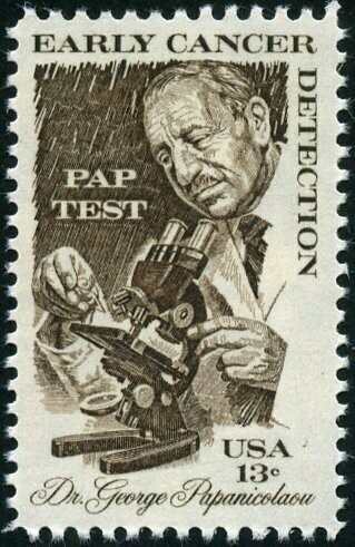 Francobollo - Stati Uniti -Dr. Papanicolaou and Microscope 13 C - 1978 -  Usato