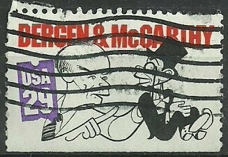 Francobollo - Stati Uniti -Edgar Bergen (1903- 1978 -) and Charlie McCarthy ( 29 C - 1991 - Usato