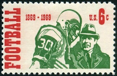 Francobollo - Stati Uniti -Football Player and Coach 6 C - 1969 -  Usato