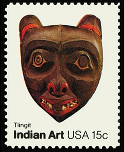 Francobollo - Stati Uniti -Indian Art - Tlingit Tribe 15 C - 1980 -  Usato