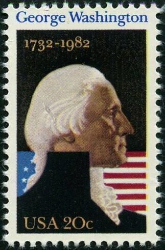 Francobollo - Stati Uniti -George Washington 20 C - 1982 -  Usato